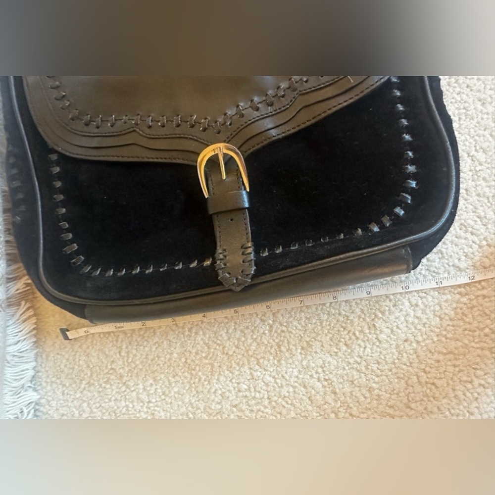 Zara Black Leather and Suede Coastal Cowboy Purse - Picture 8 of 13